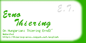 erno thiering business card